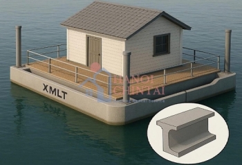 Thiết kế tiêu chuẩn phao nổi xi măng lưới thép cho nhà ở vùng lũ