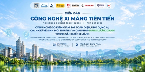 Cập nhật Diễn đàn công nghệ xi măng tiên tiến ACT Oct-2026 ngày 30/10 tại khách sạn Grand Plaza Hà Nội
